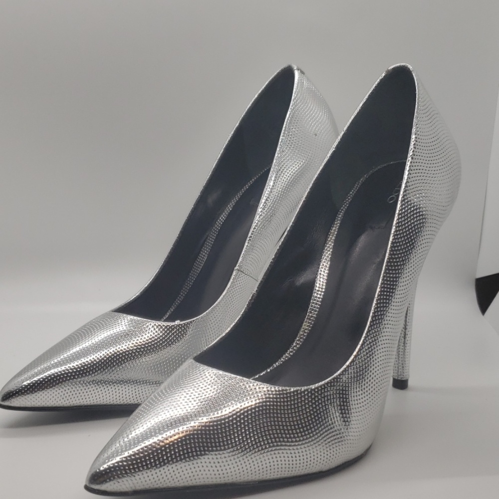 Silver Aldo pumps